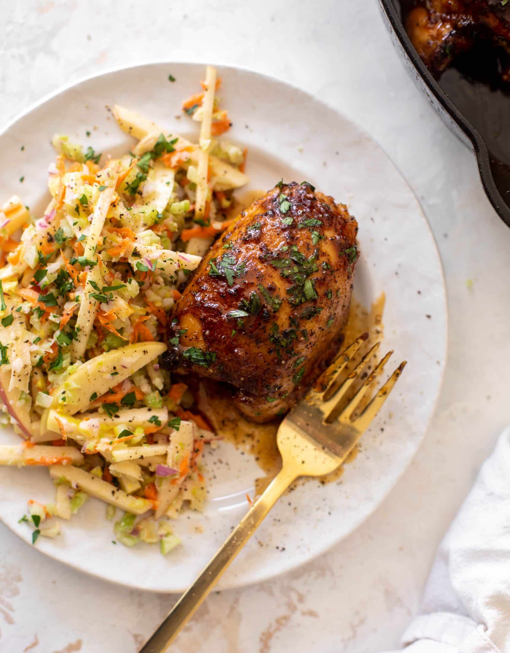 sticky apple cider chicken