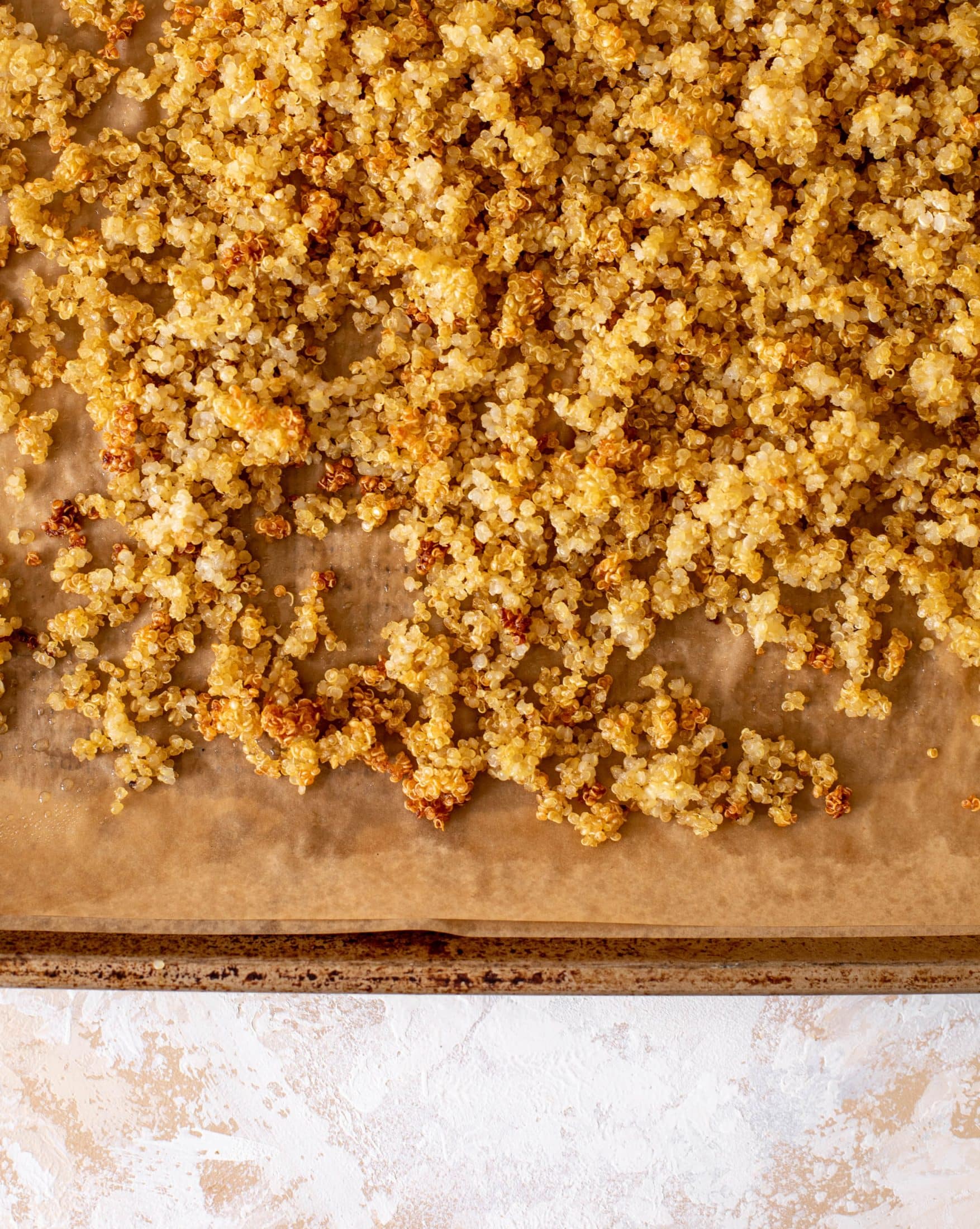 tomato soup with crispy quinoa