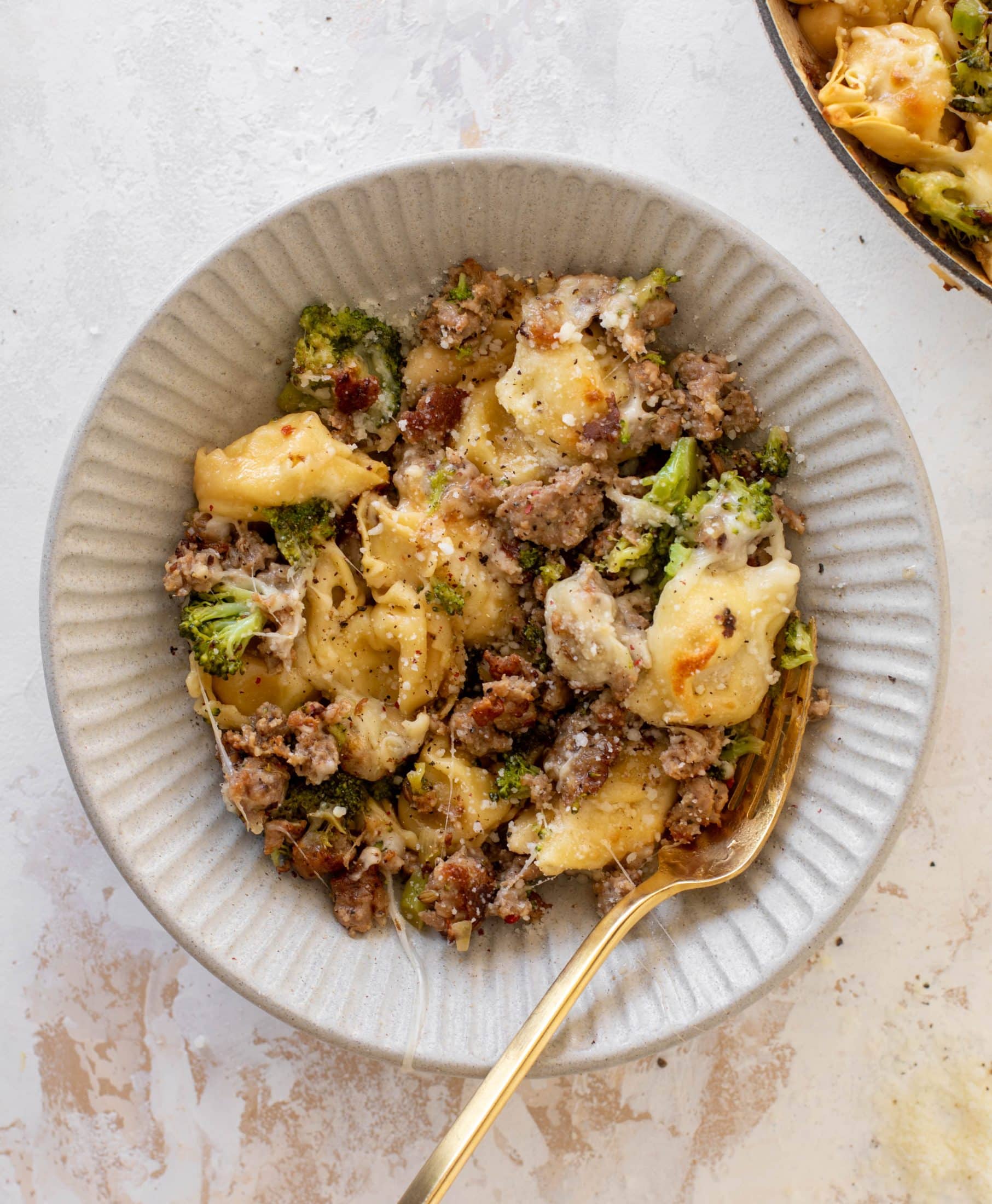 baked broccoli sausage tortellini