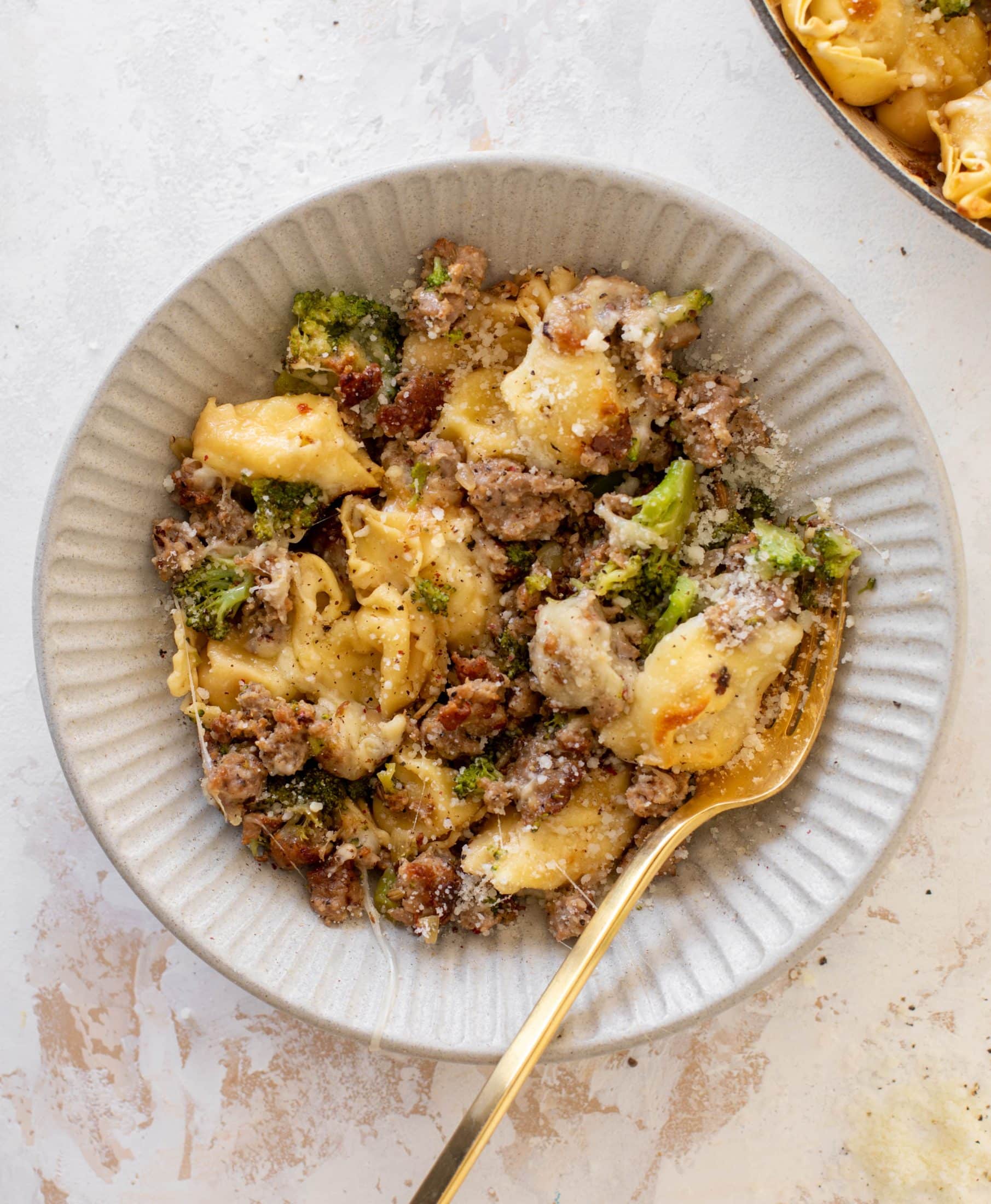 baked broccoli sausage tortellini