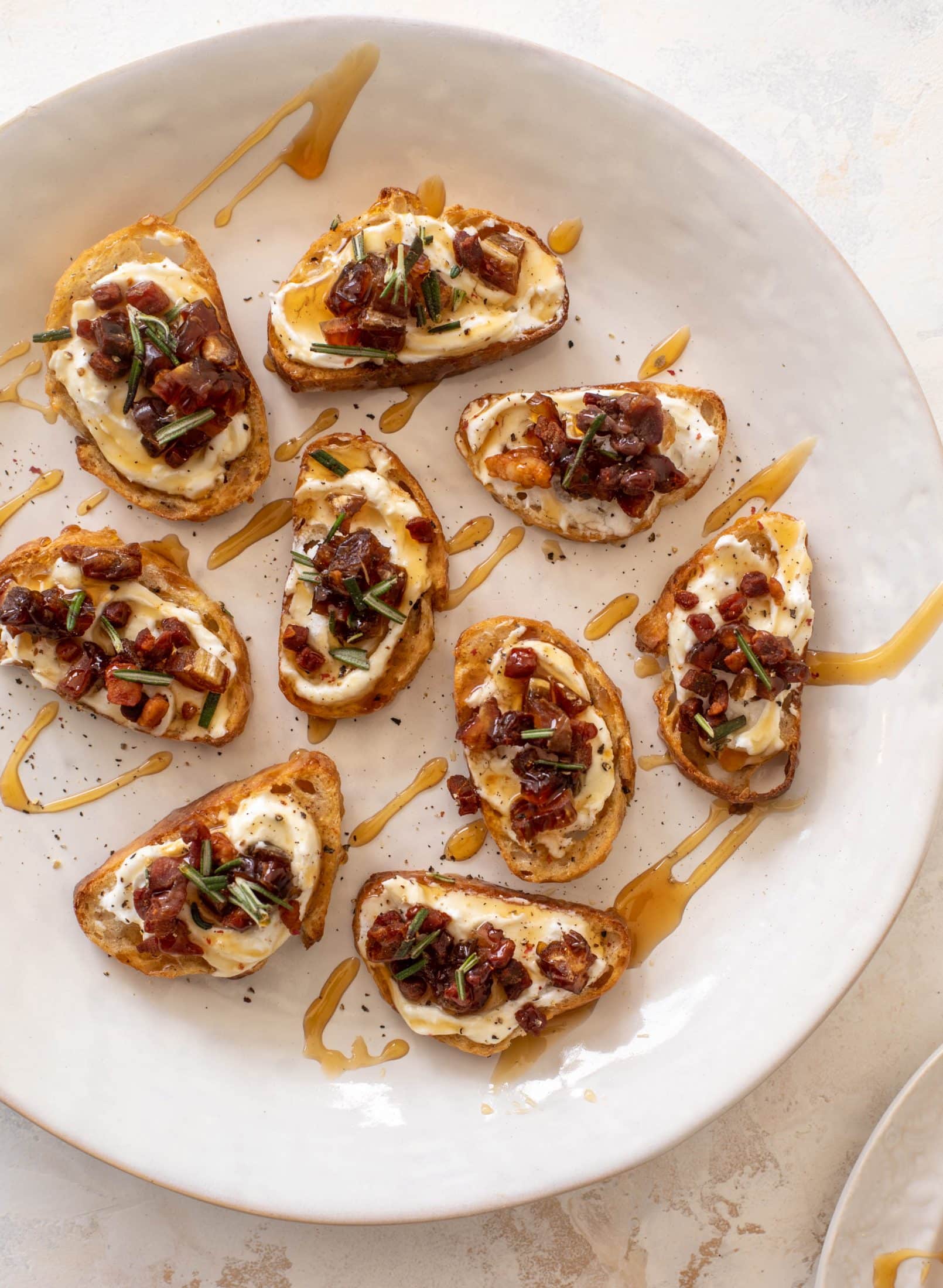 whipped ricotta crostini