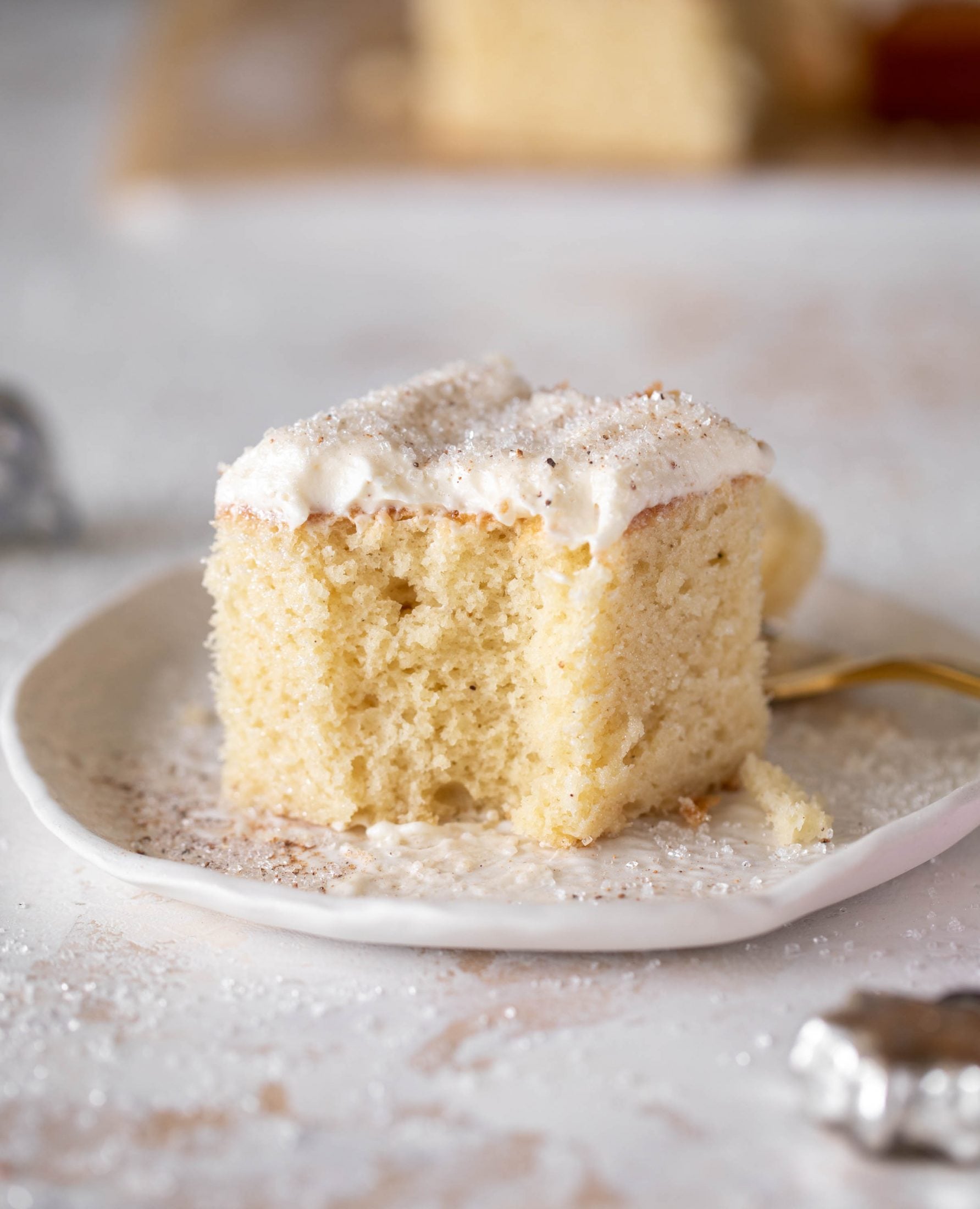 eggnog sheet cake