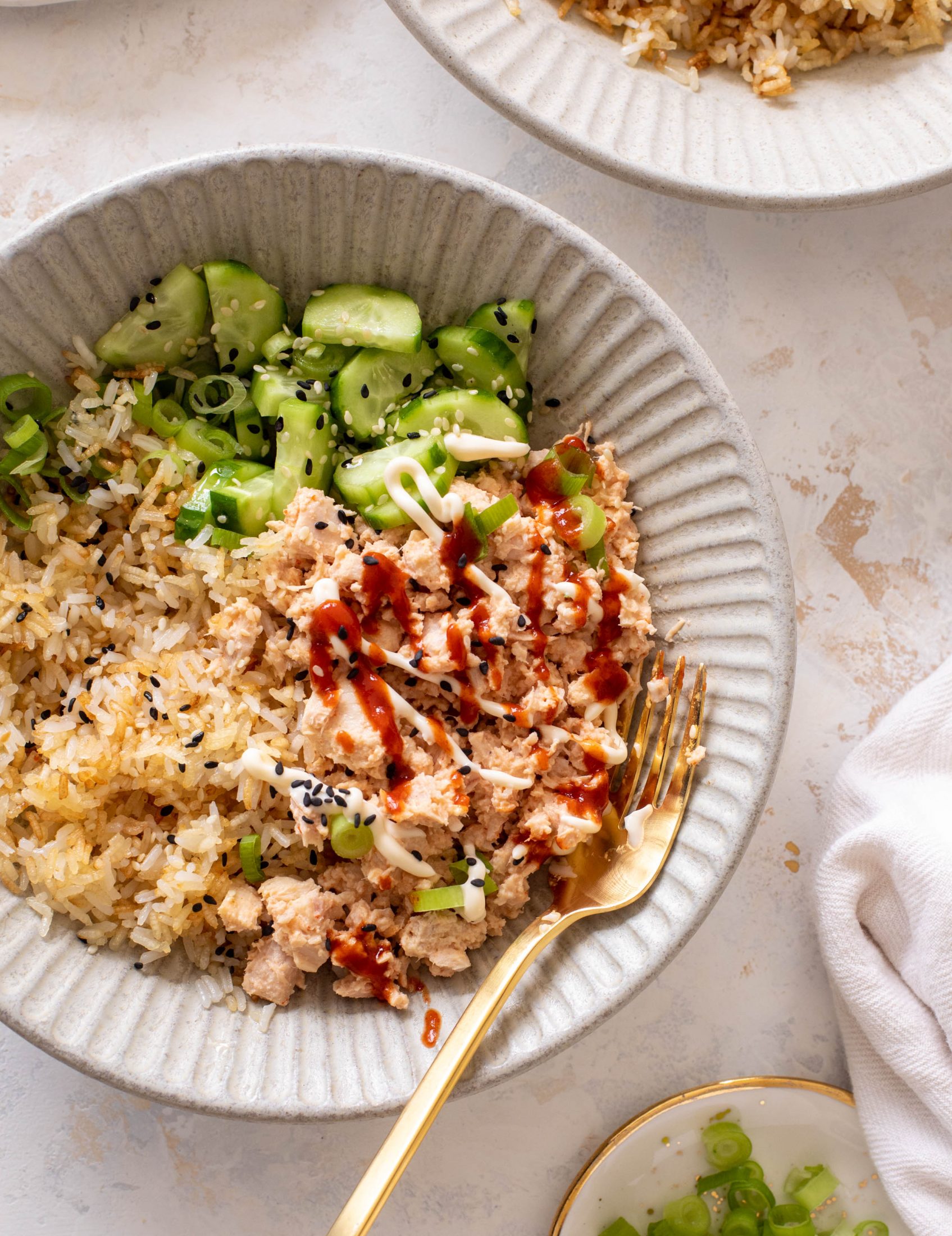 spicy tuna bowl with crispy rice