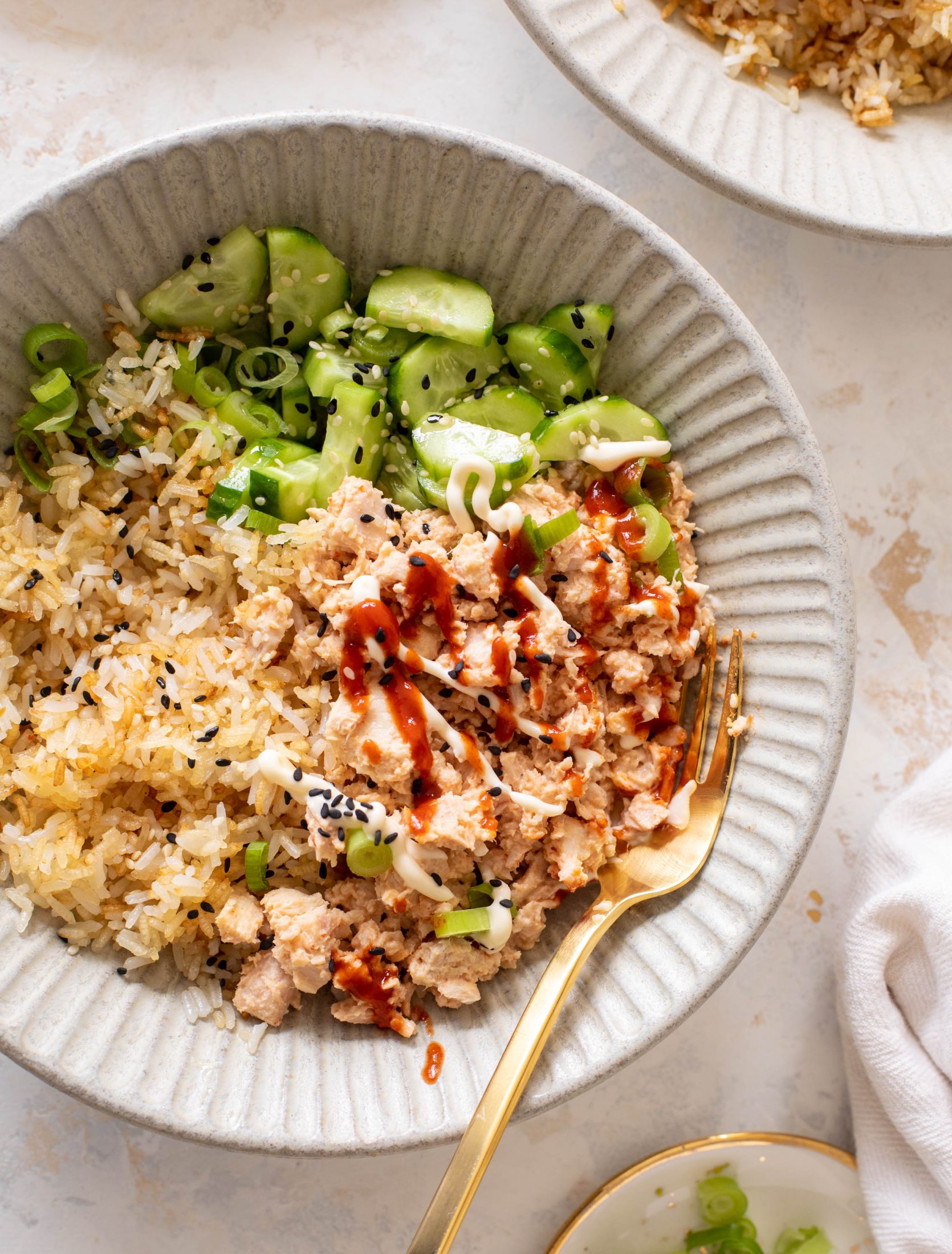 spicy tuna bowl with crispy rice