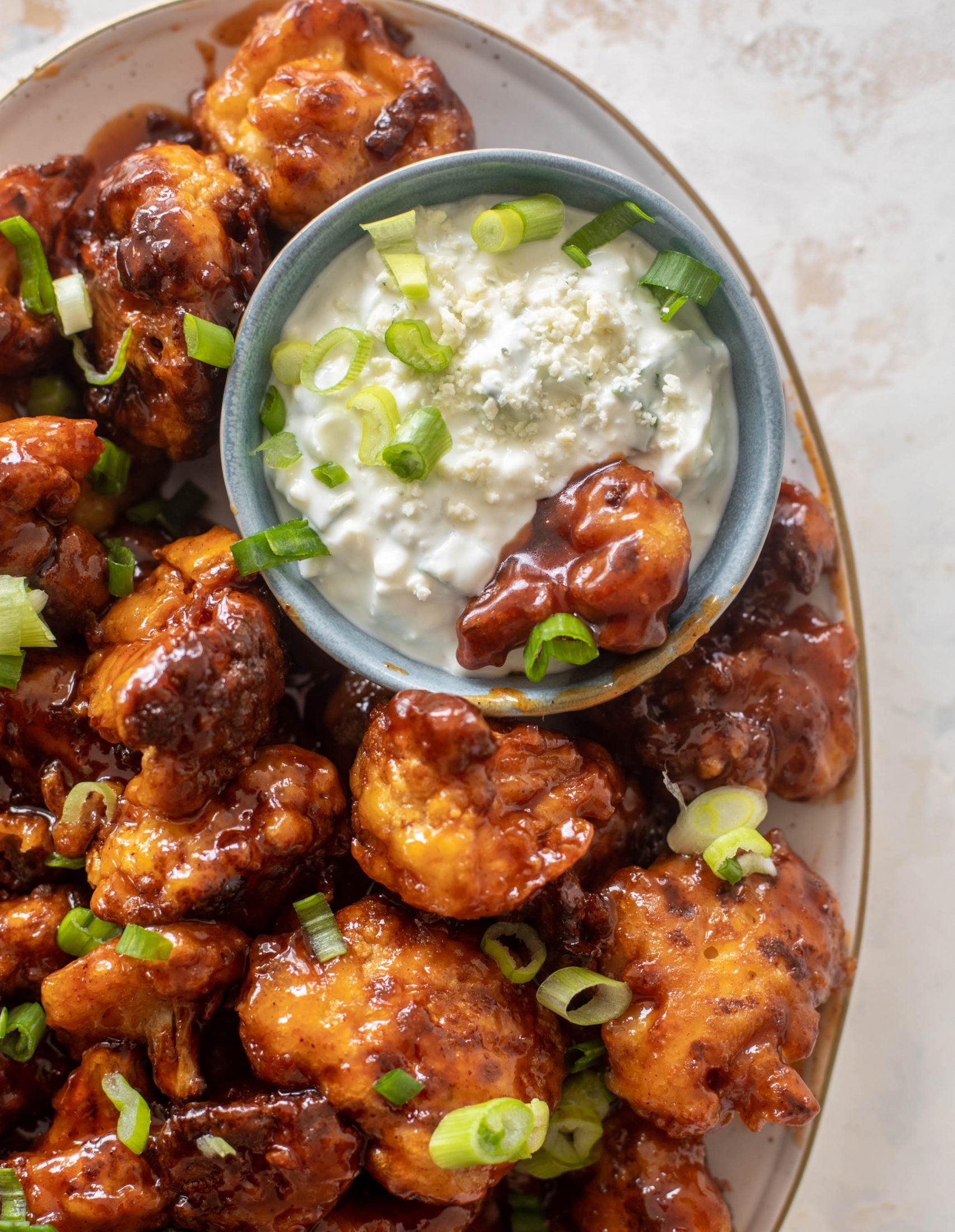 sticky BBQ cauliflower bites