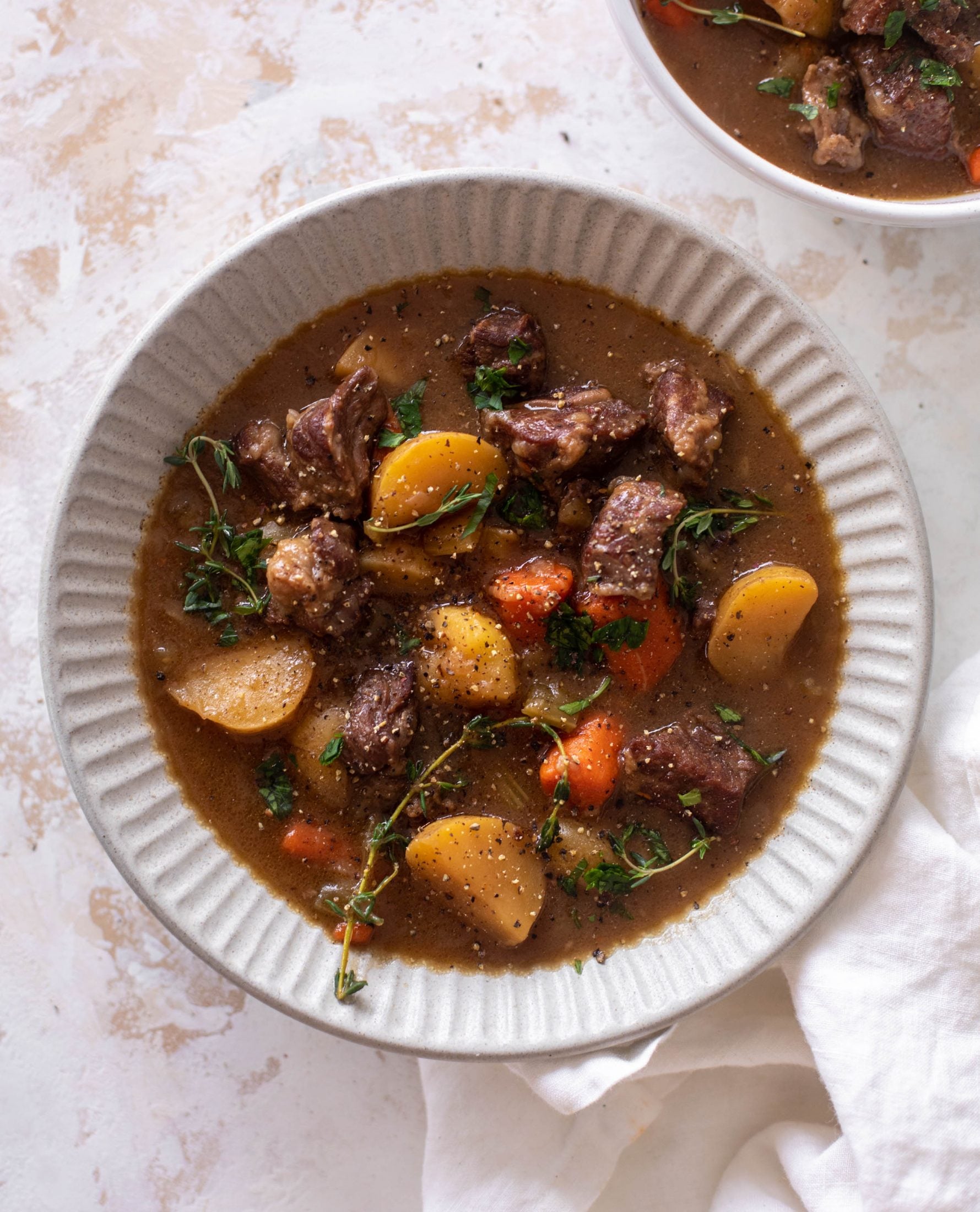 caramelized onion beef stew