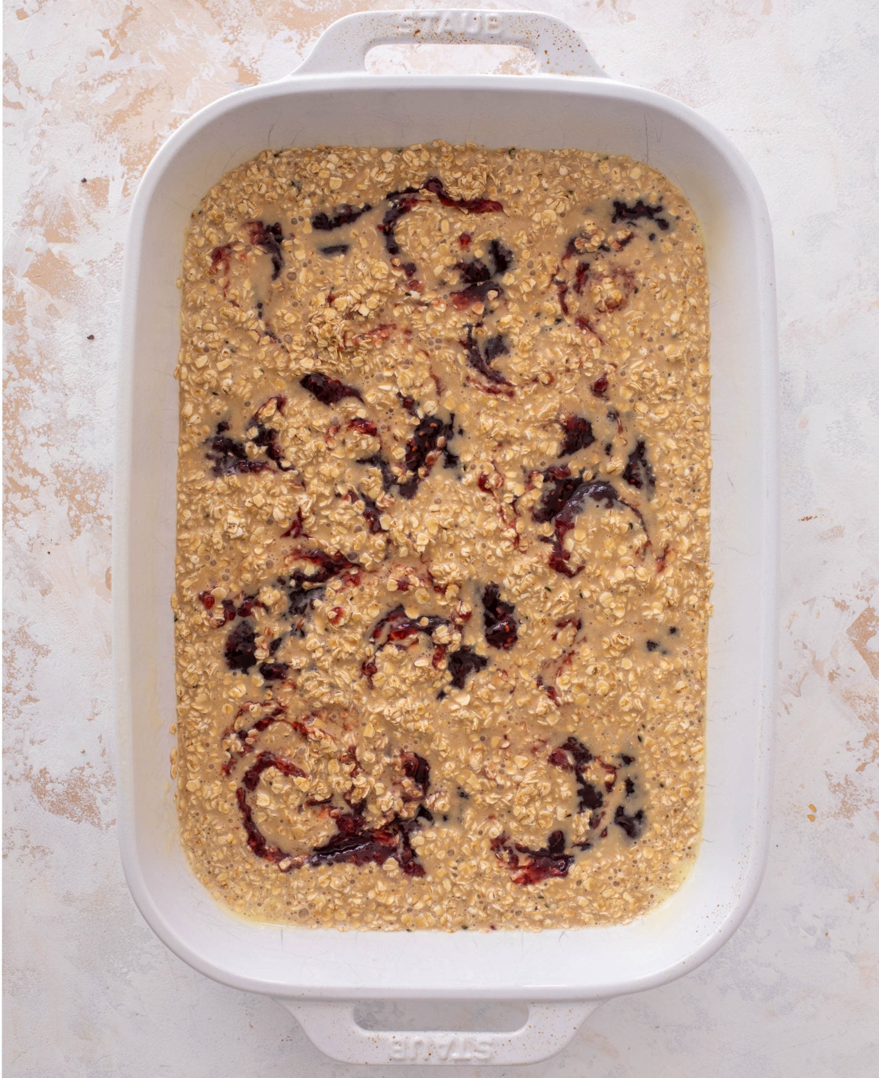 peanut butter and jelly baked oatmeal