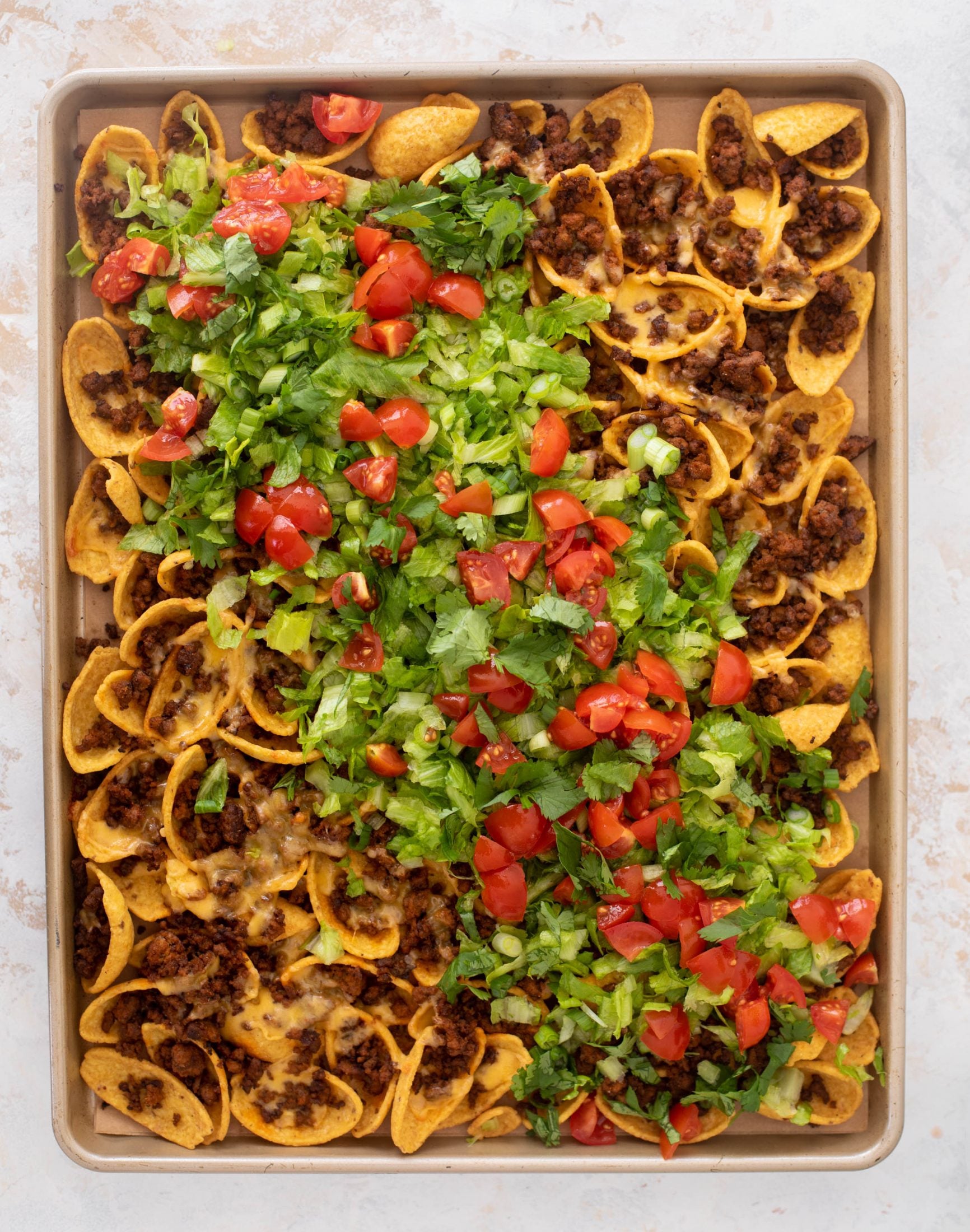 sheet pan walking taco nachos