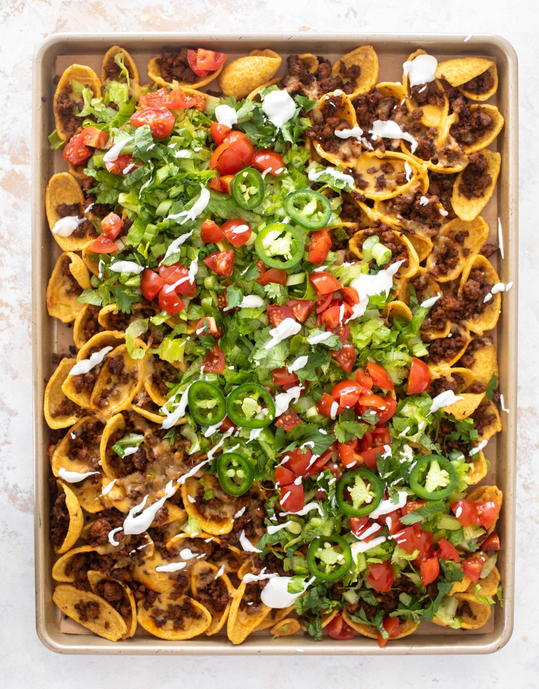 sheet pan walking taco nachos