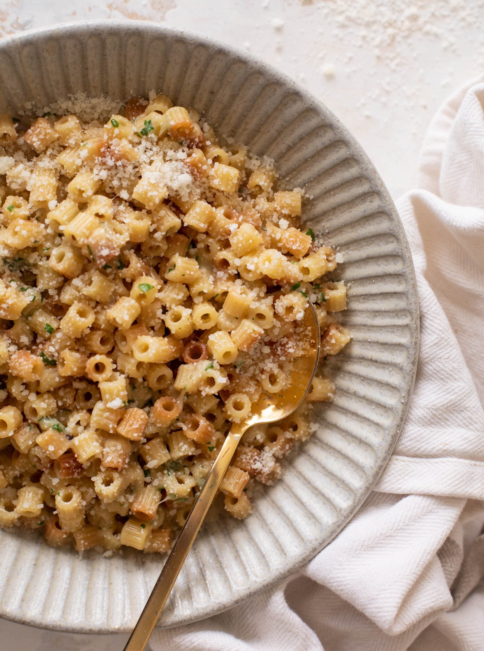 15 minute garlic parmesan pasta