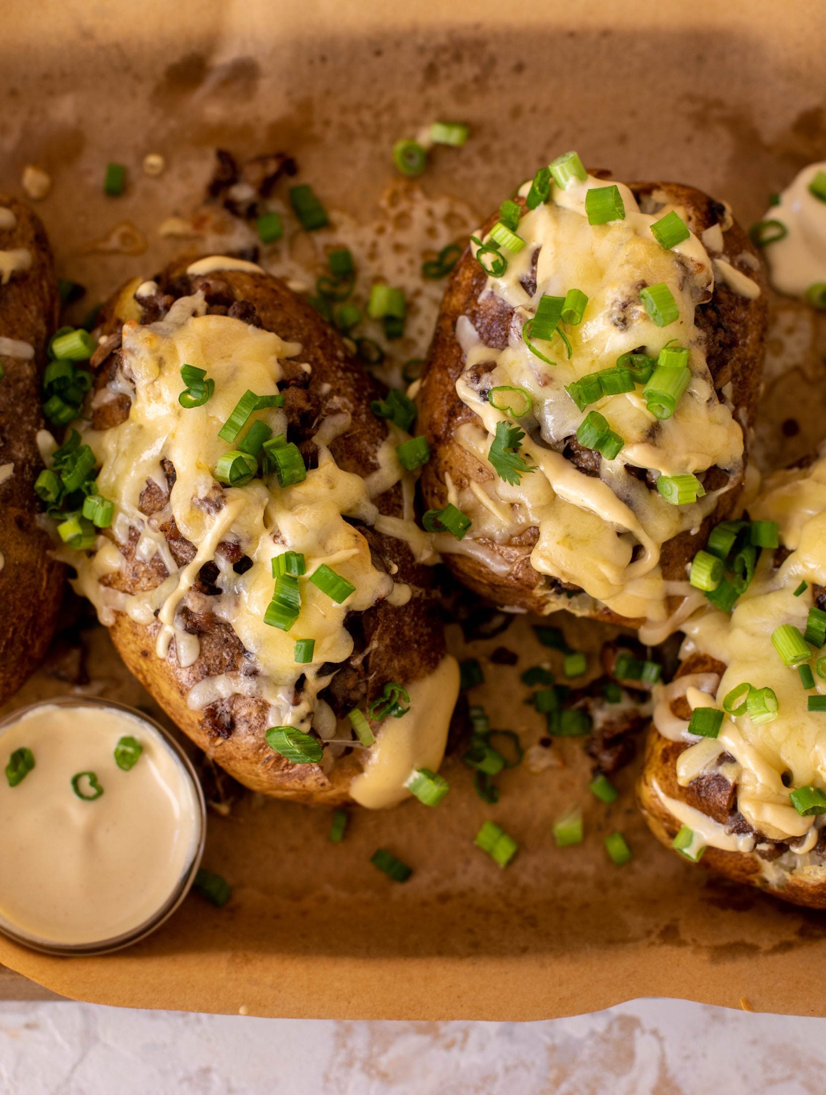mushroom swiss cheeseburger stuffed potatoes