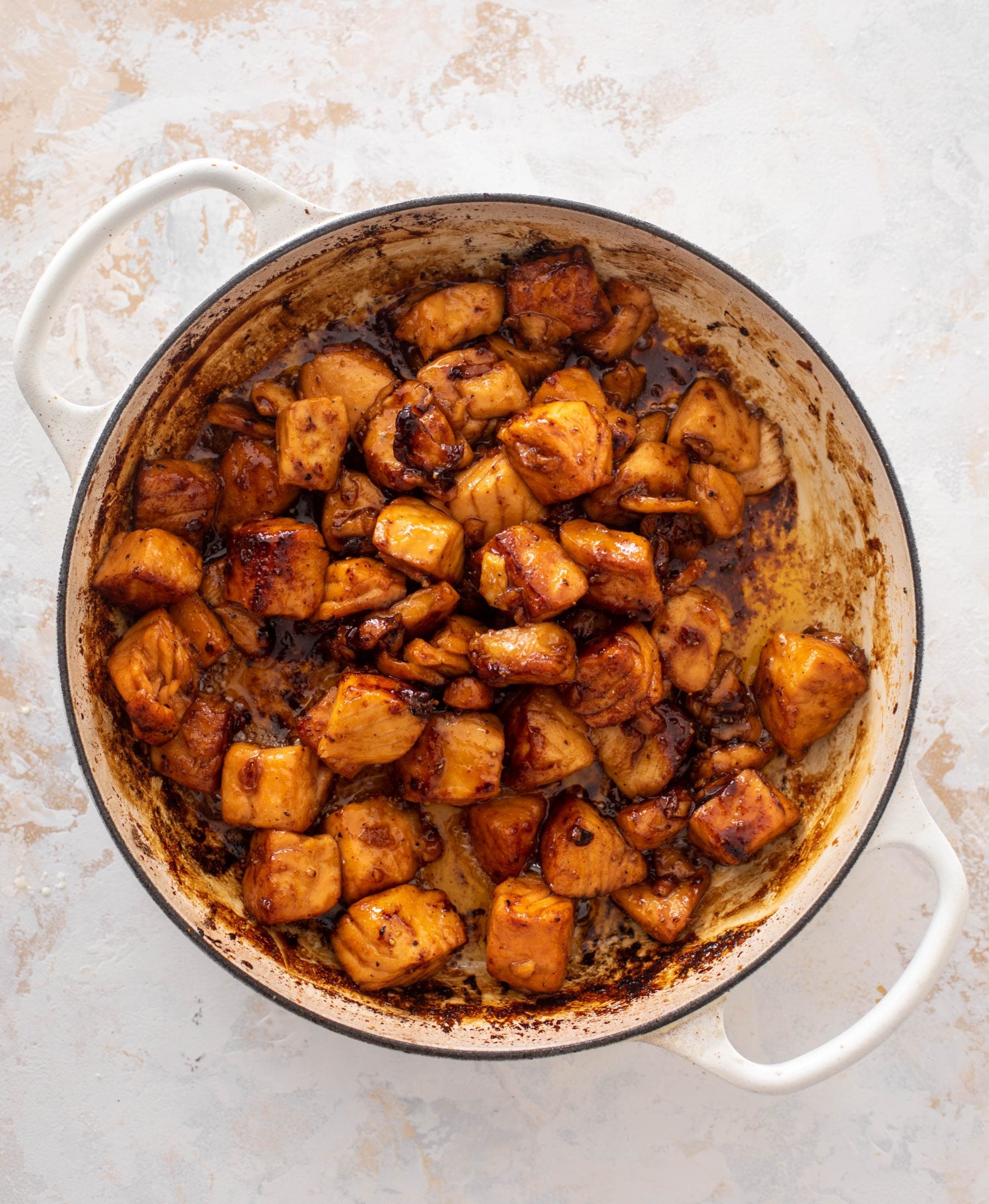 sticky orange salmon bowls